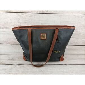 Dooney & Bourke Tammy Tote Black Brown Pebble Leather